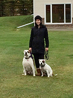 Milly and the girls out for a walk.