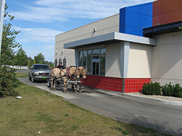 9 Ordering hamburgers at the drive thru